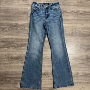 Aeropostale Womens High Rise Flare Jeans 24x31 in Medium Wash Blue Size 2 Boho